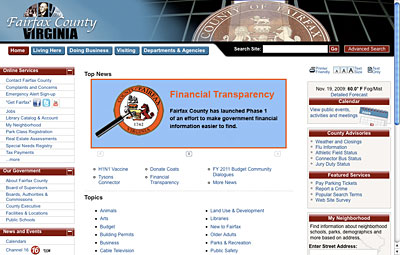 Web site screenshot
