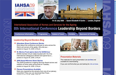 Web site screenshot