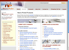 Neuro Probe web site screenshot