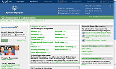 Special Olympics portal design